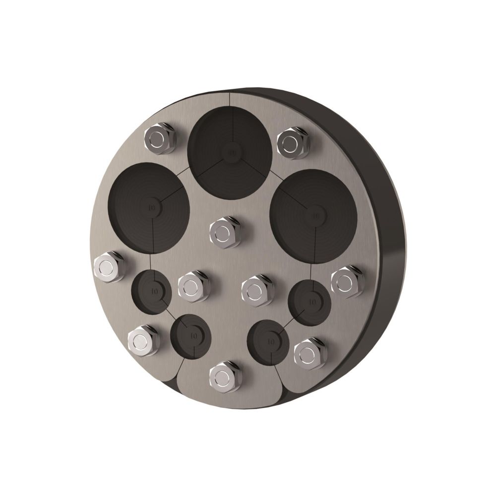 Hauff-Technik Joint de raccordement HRD 200-SG-3/6-54, 200 mm, Inox V2A/EPDM