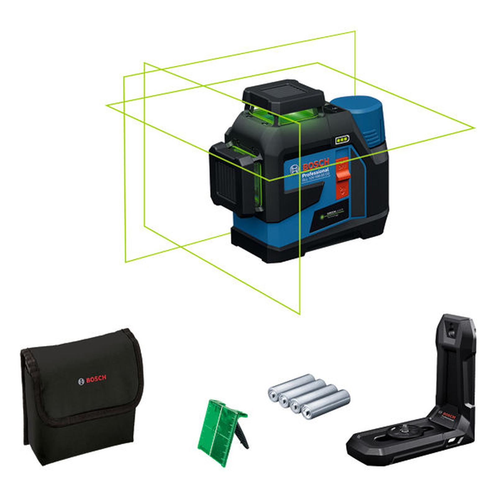 Niveau laser de ligne Bosch GLL 12V-100-33 CG + support universel LB 10 dans l'emballage