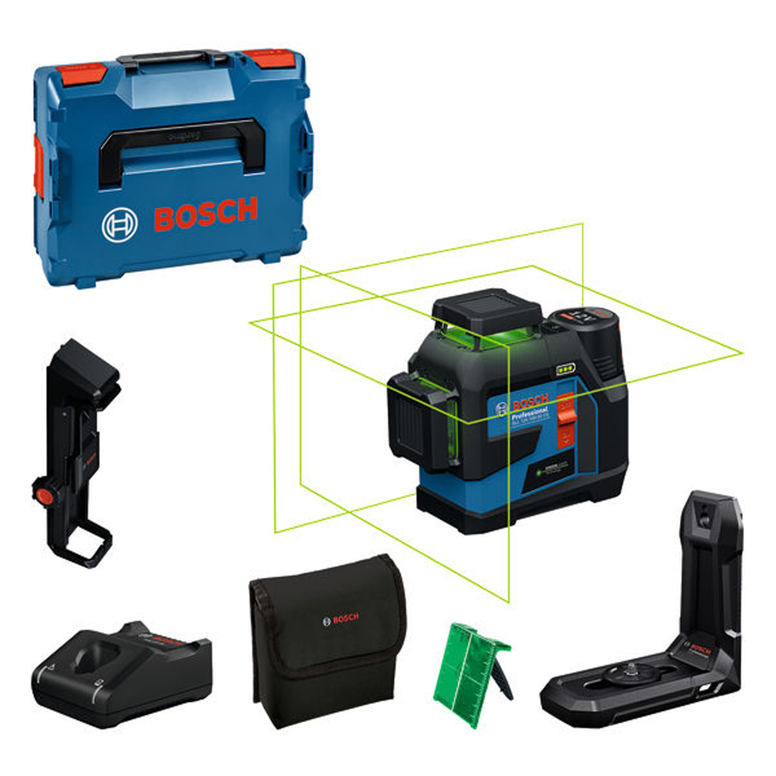 Bosch GLL 12V-100-33 CG+LB10+DK20+12V+L-B - 0601065401