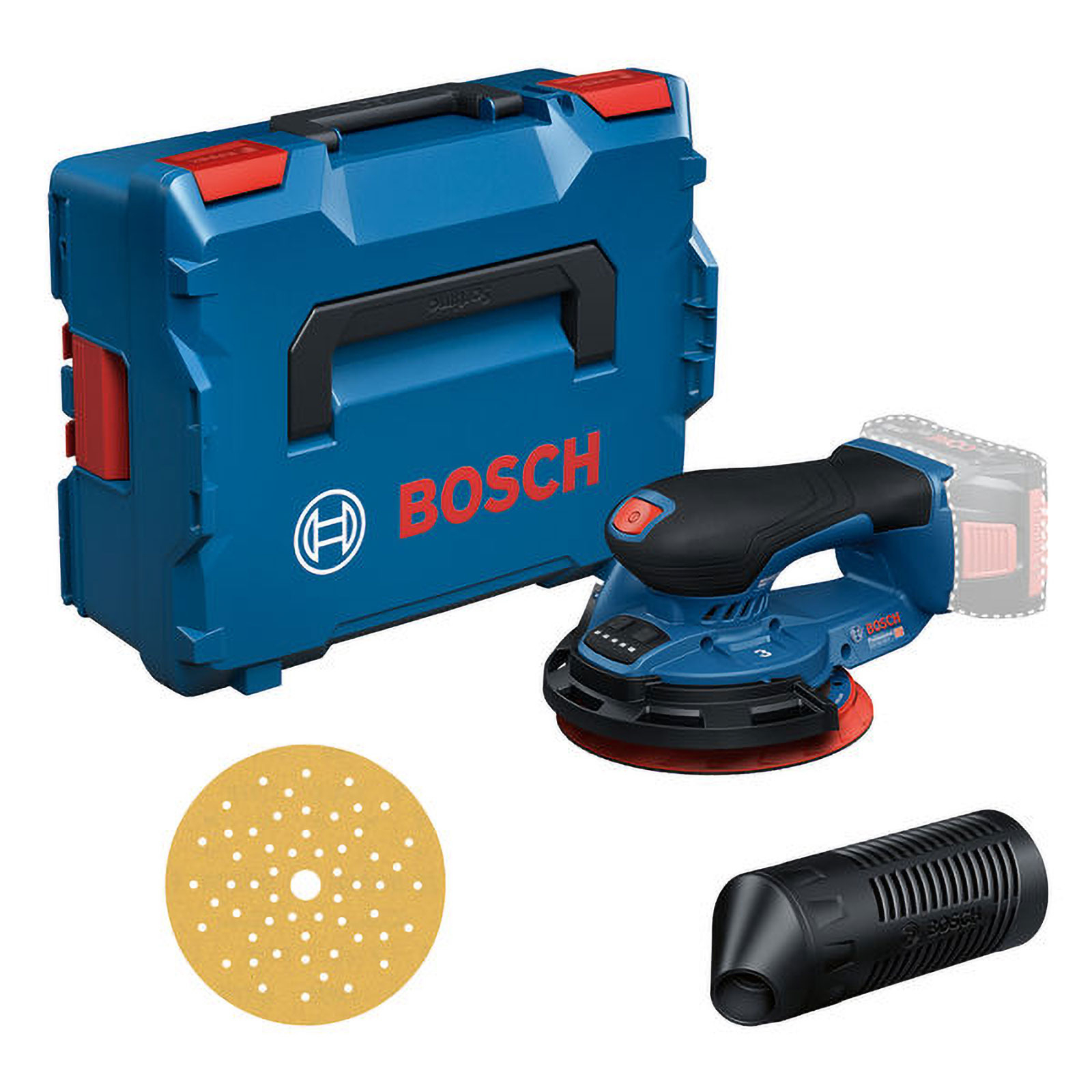 Ponceuse orbitale à batterie Bosch GEX 18V-150-3 sans batterie et chargeur dans L-BOXX