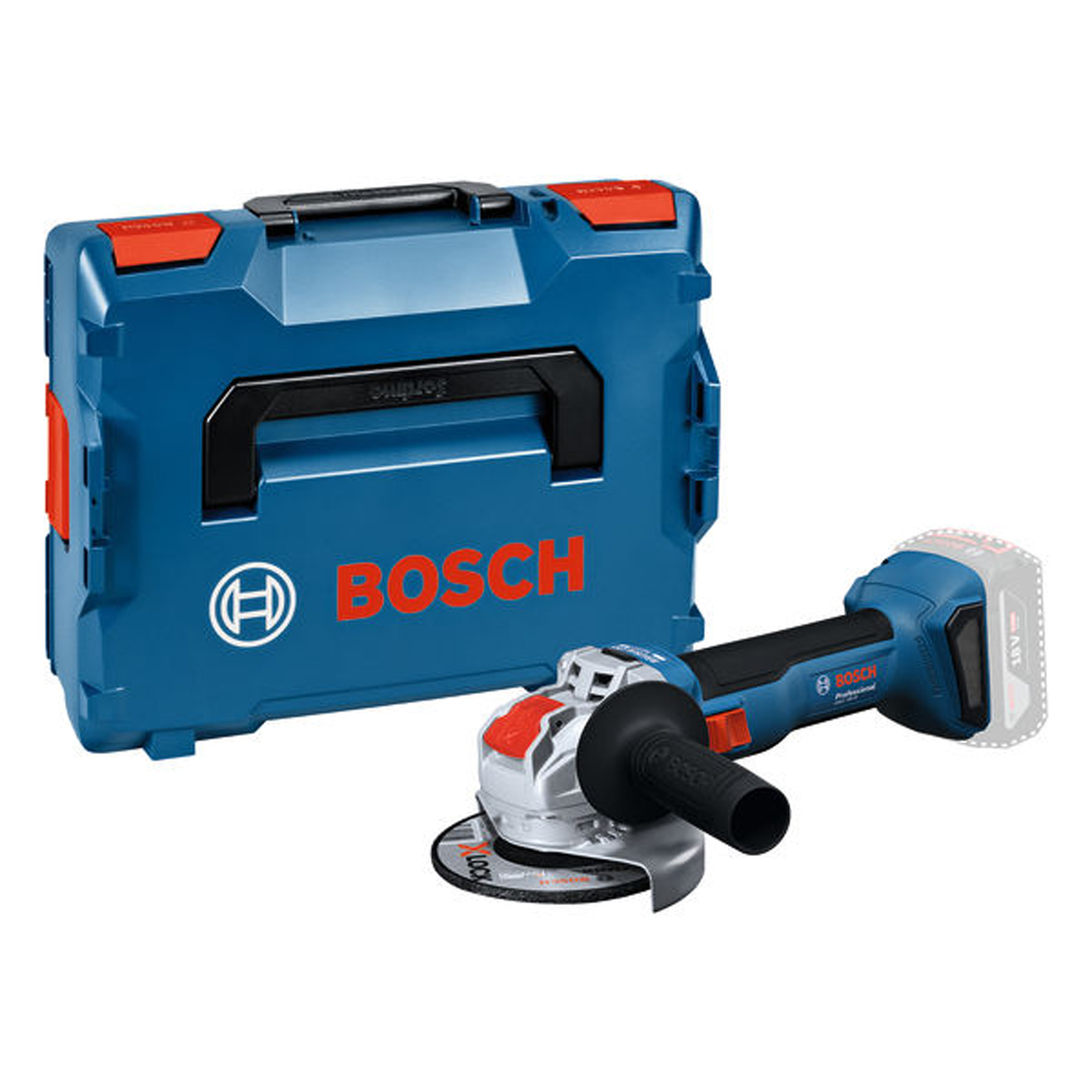 Meuleuse d'angle sur batterie Bosch GWX 18V-8 avec système X-LOCK, sans batterie ni chargeur, en L-BOXX