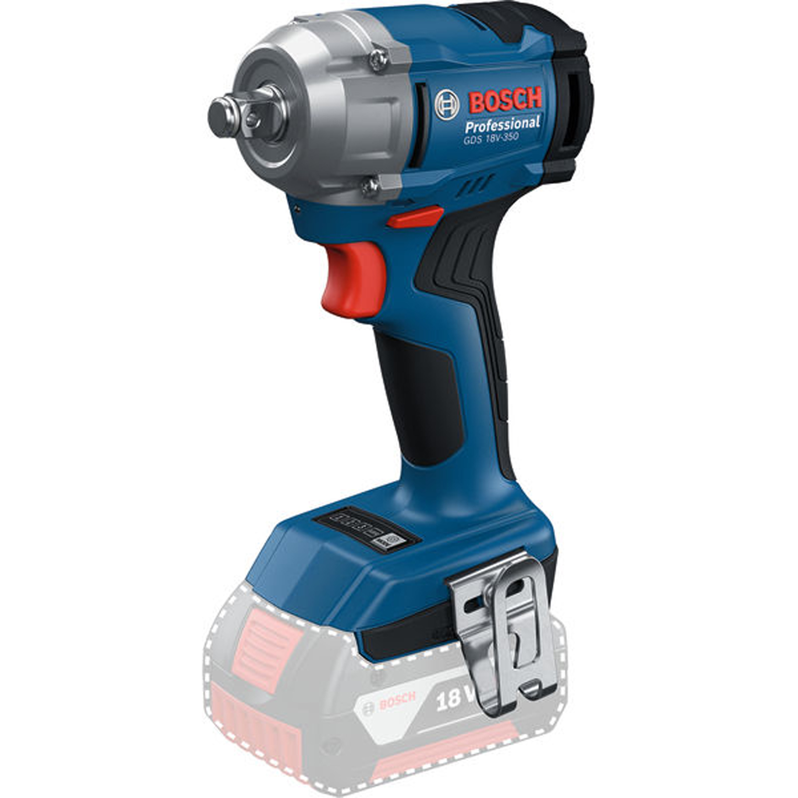 Clé à chocs sans fil Bosch GDS 18V-350 18V, 1/2", sans batterie ni chargeur en L-BOXX