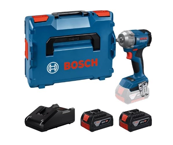 Visseuse à impulsions sans fil Bosch GDS 18V-350, 18V, 1/2", 2x4,0 Ah et chargeur en L-BOXX