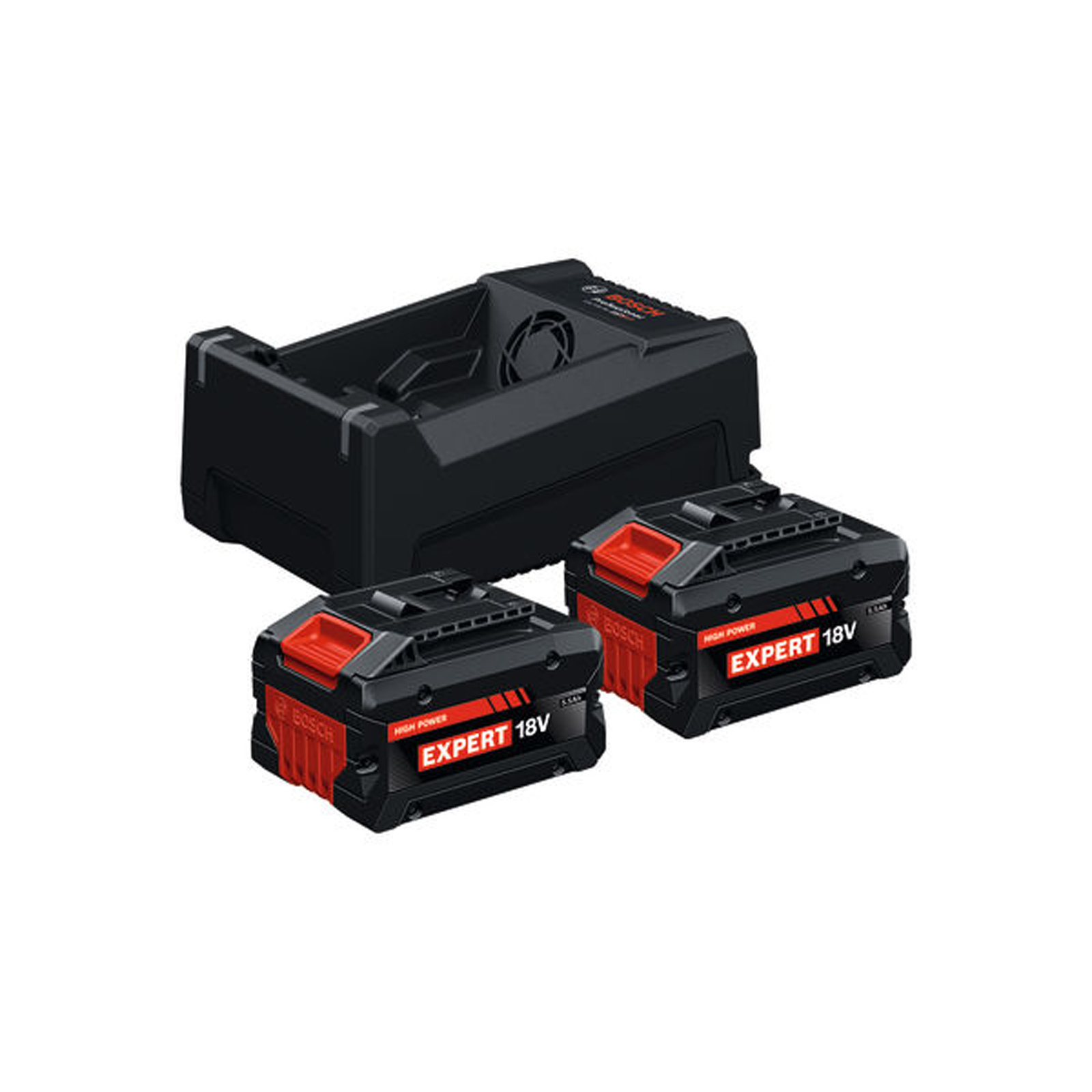 Set d'outils Bosch 18 V Li-ion Starter Set 2 x EXBA 18 V-55 et chargeur GAL 12V/18V-80