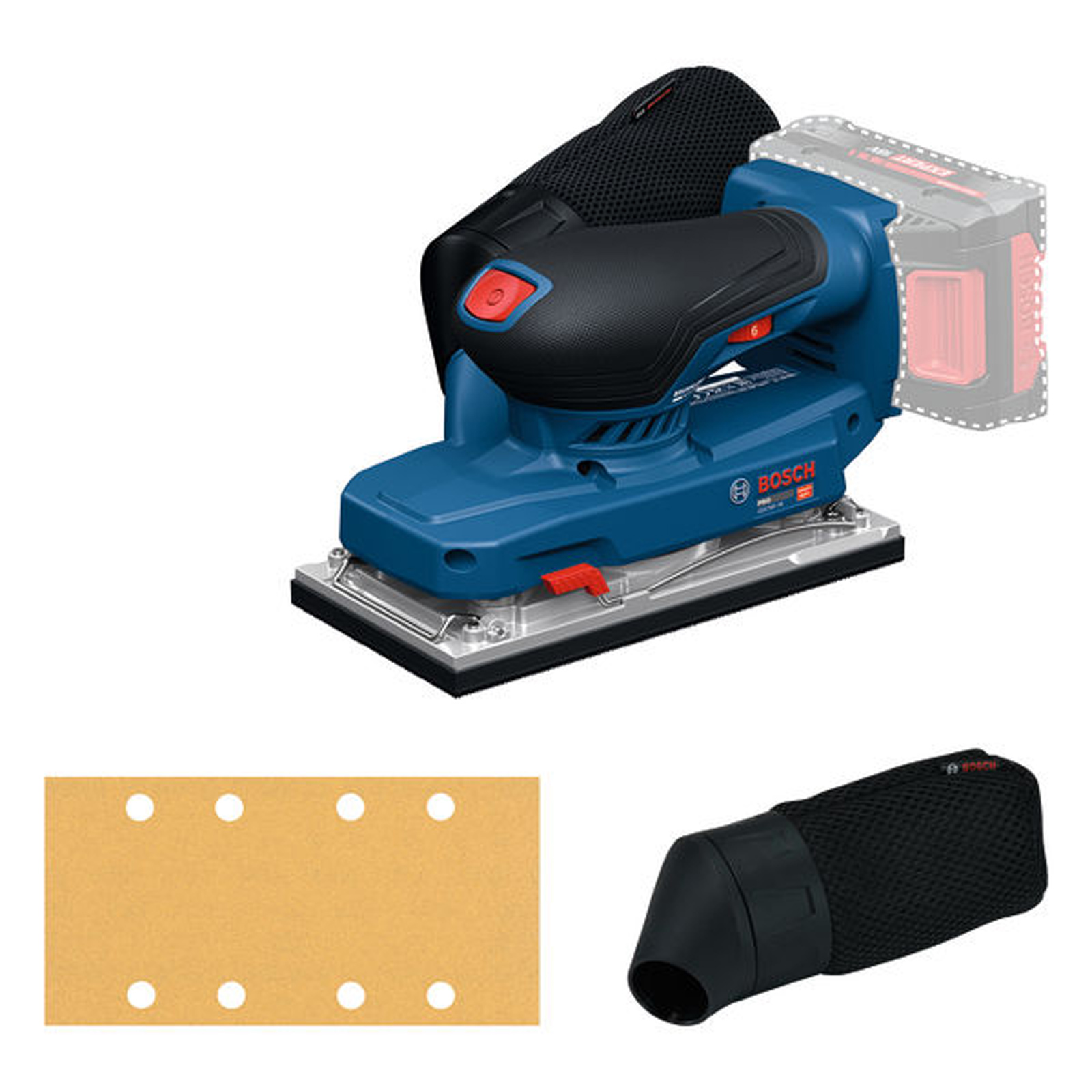 Ponceuse orbitale sur batterie Bosch GSS 18V-18 sans batterie ni chargeur en L-BOXX