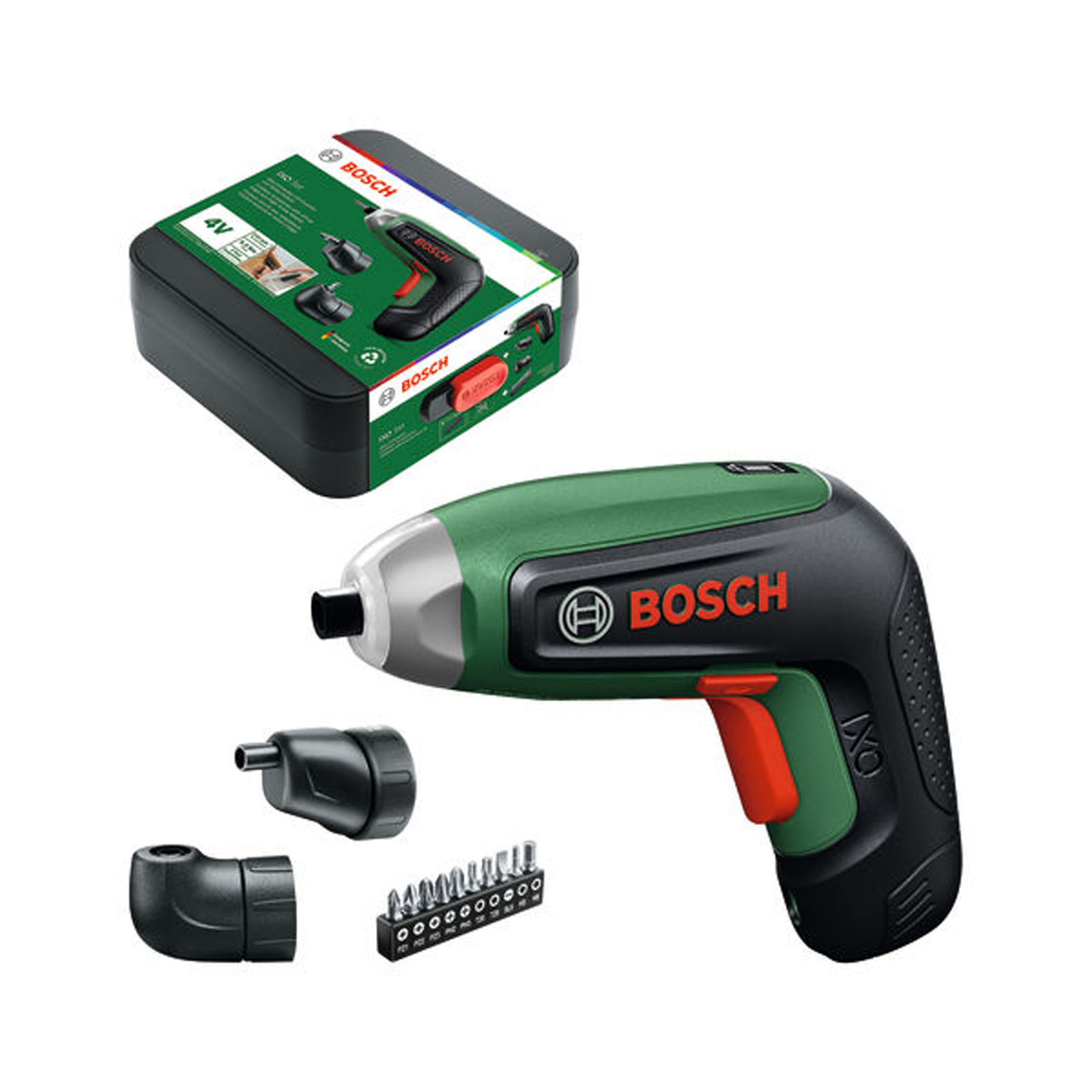 Bosch Visseuse IXO 8-Set / 1x batterie BA 4V 2.0Ah incl. accessoires dans coffret de rangement - 06039G4001