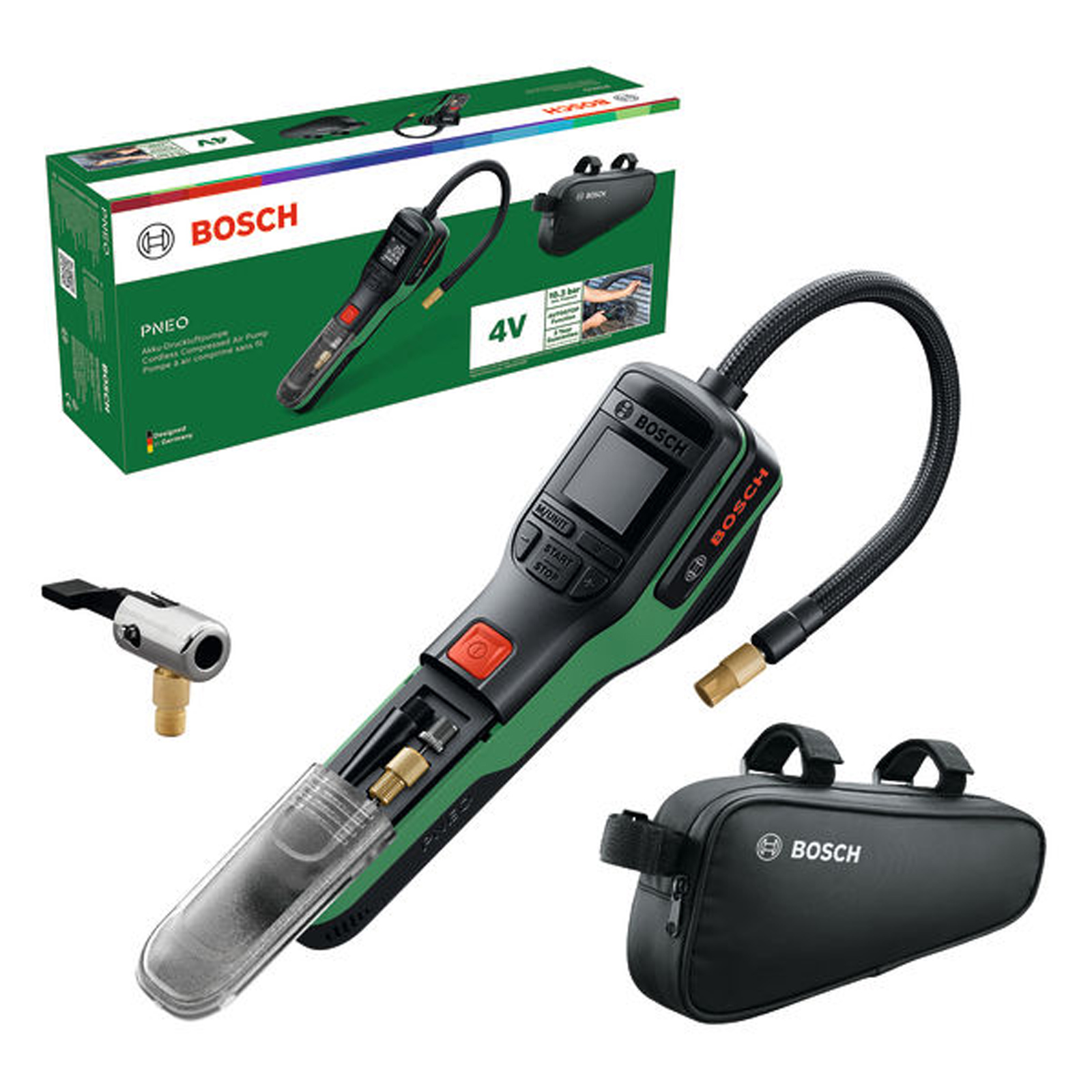 Pompe à air comprimé sans fil Bosch PNEO - sacoche pour vélo - 0603947501