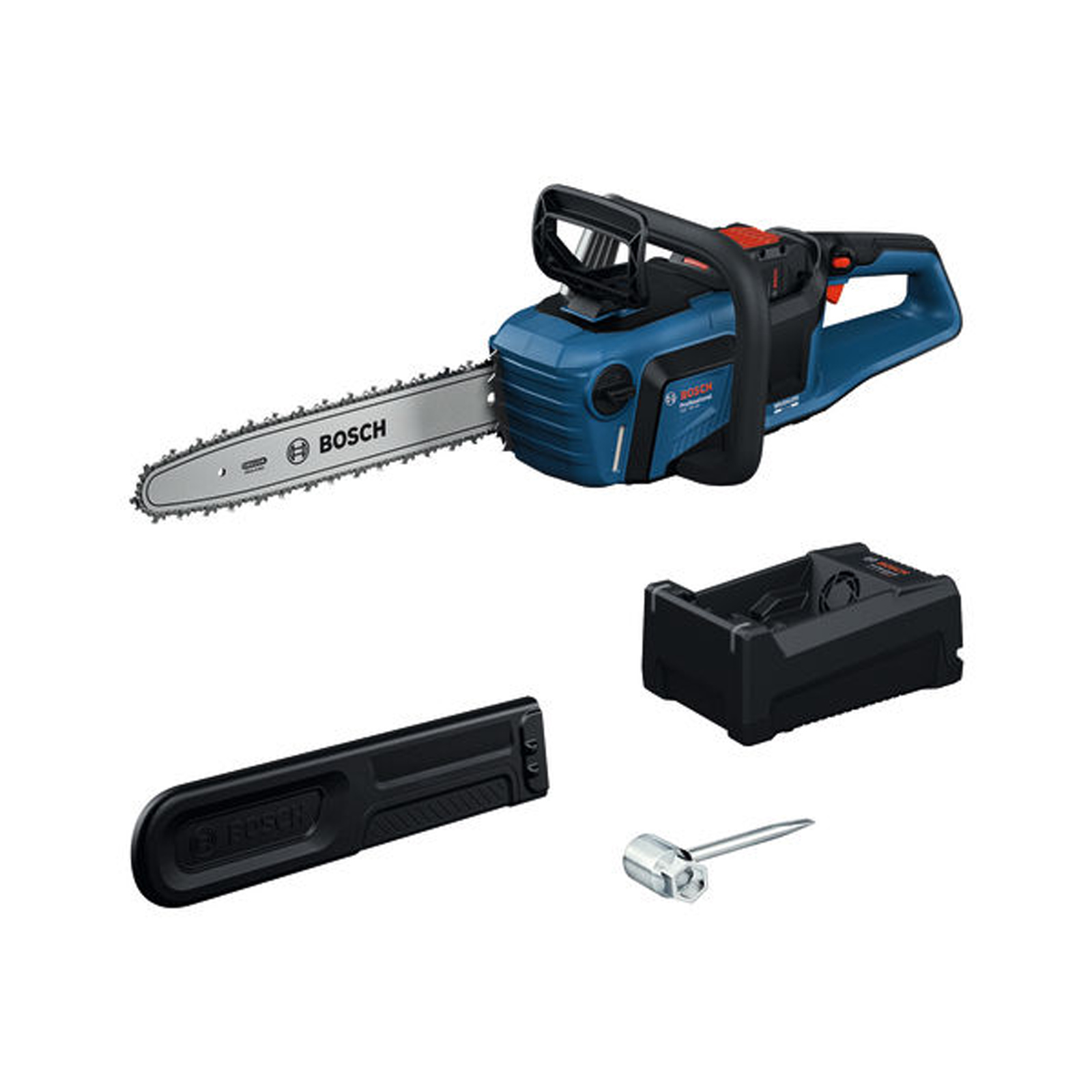 Scie à chaîne sans fil Bosch GKE 18V-40, 1x batterie EXBA18V-55 et chargeur