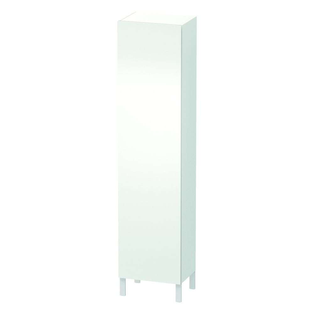 Duravit L-Cube Meuble de salle de bain haut Décor variable 200-363x250-500x1321-2000mm Blanc mat, 1 porte gauche, poignées, 3 étagères en verre, 50 mm