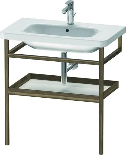 Accessoire de meuble Duravit HTH avec étagère DuraStyle 4 440x740x805 mm, blanc haut brillant/noyer massif