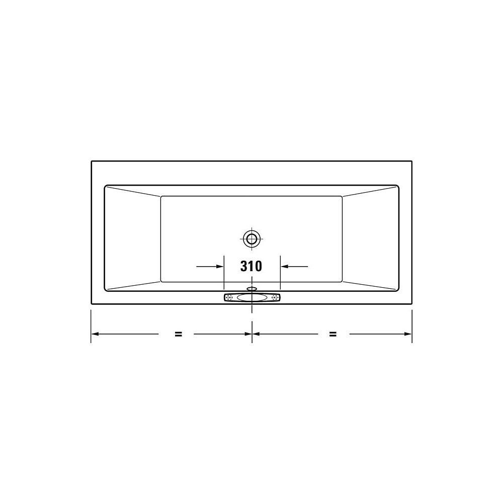 Poignée de baignoire universelle Duravit 56x311x45 mm, chromé