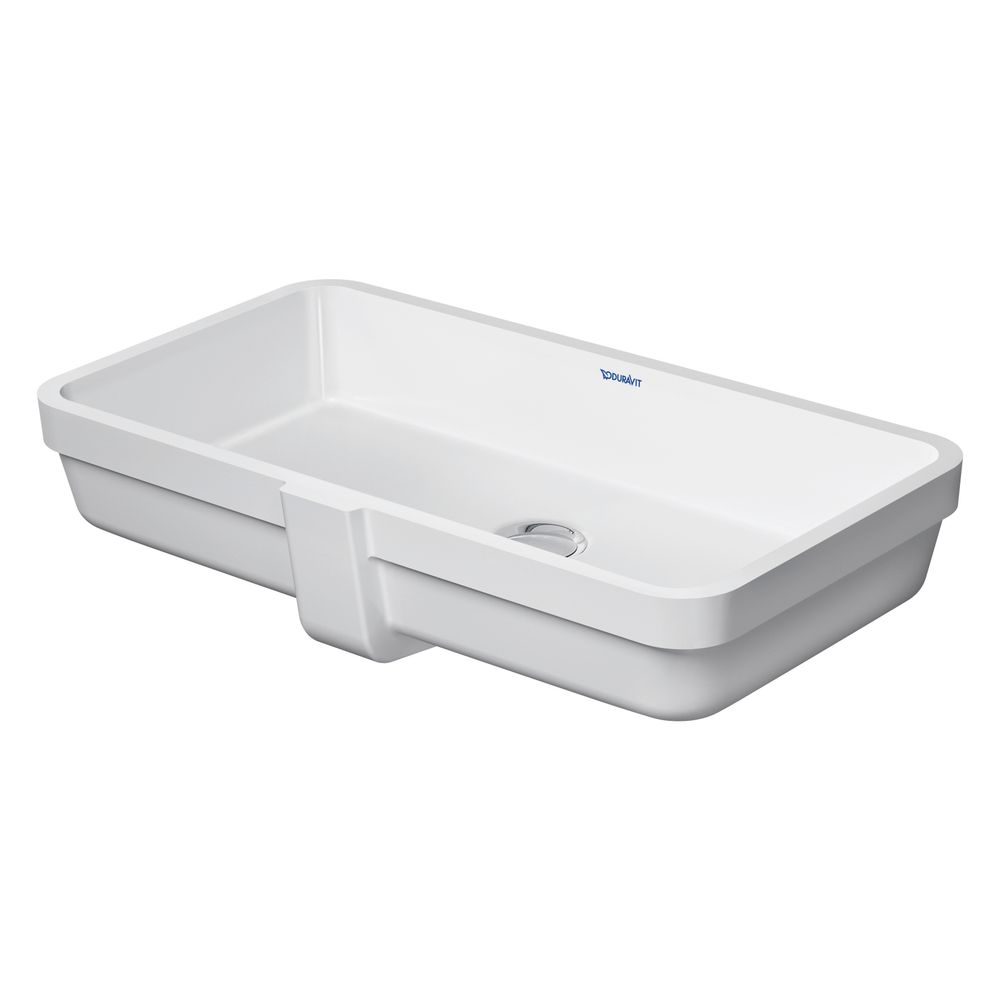 Duravit Vero vasque encastrée 345x635x160mm, blanc brillant, sans banc de robinetterie, avec trop-plein, montage par le dessous