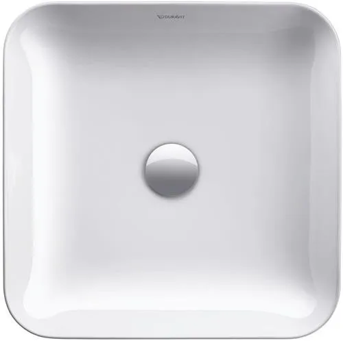 Duravit Cape Cod vasque à poser 430 mm, blanc brillant, DuraCeram, carré, sans trop-plein ni robinetterie