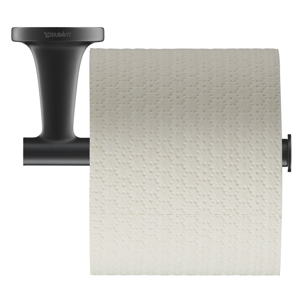 Duravit Starck T Porte-rouleau de papier toilette, support de rouleau 152x152x50mm, noir mat