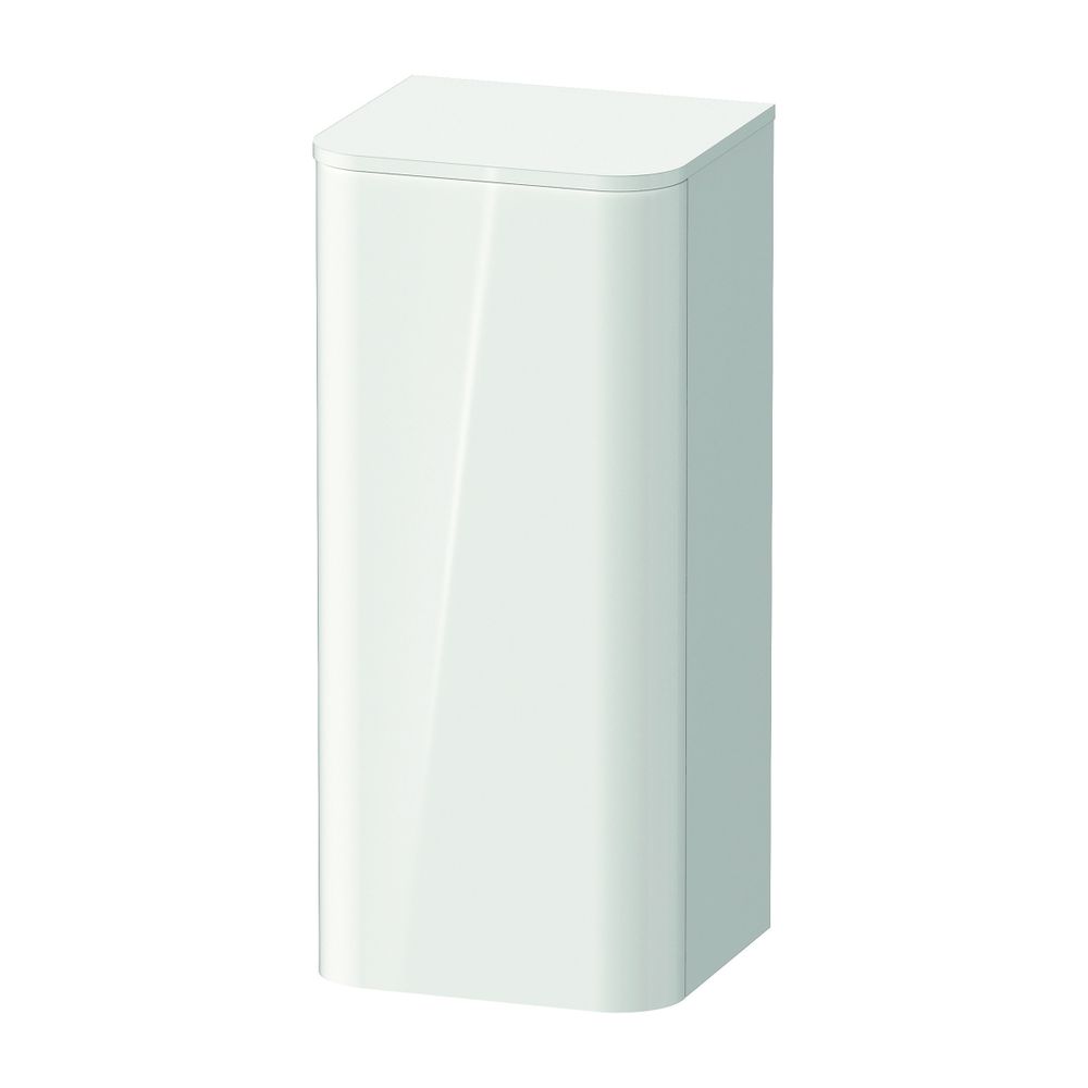 Meuble de salle de bain Duravit Happy D.2 demi-haut en laque 360x400x880 mm Graphite SM, 1 porte à droite, 2 étagères en verre, sans poignée, Tip-on