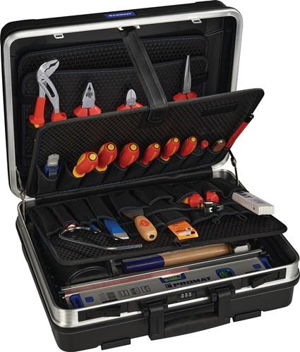 Assortiment d'outils iqs 46 pièces pour électricien avec DUSPOL ANALOG et DUTEST PRO