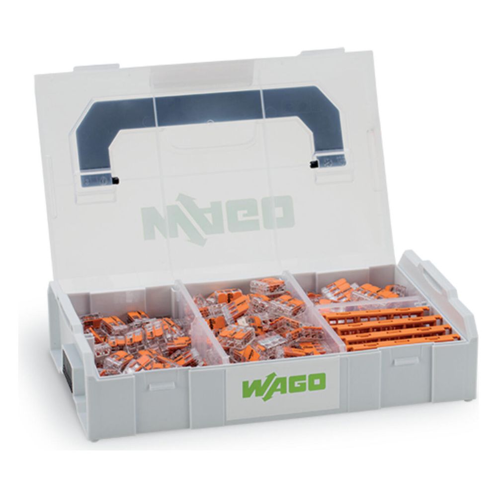 Set de bornes de connexion Wago 221 L-BOXX Mini, 450V 32A, plastique, incolore, 887-952