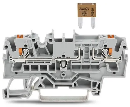 WAGO GmbH & Co. KG Borne de sécurité à fusible 2 conducteurs 2202-1681