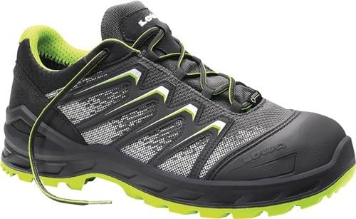 Chaussure de sécurité LOWA Larrox Work GTX grey Lo taille 44 gris/vert S3 CI/HI/HRO/SRC EN ISO 20345 - Matériau textile