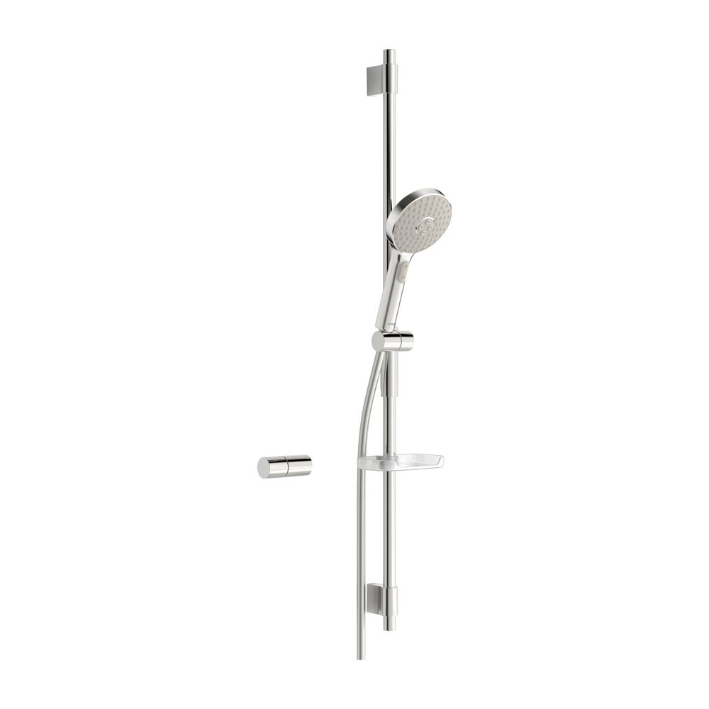Hansa ActiveJet Set de barre de douche, 3 jets, Chrome/Gris clair, 84370130