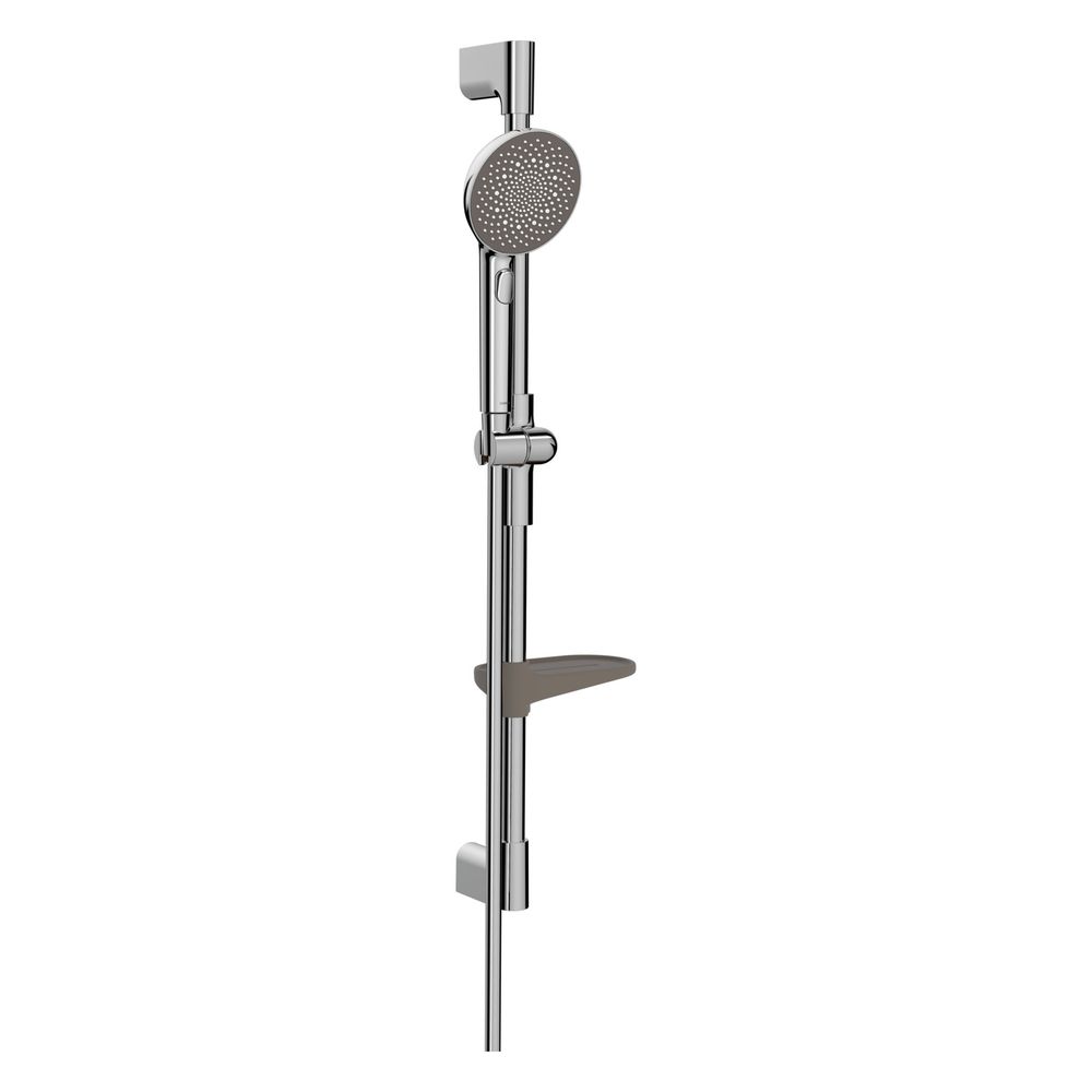Set de douchette à barre murale Hansa Aurelia, 110 mm, 12 l/min, filetage G 1/2", laiton/composite, chromé, 47160130