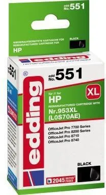 Cartouche d'encre Edding 18-551 compatible HP 953XL (L0S70AE) noir