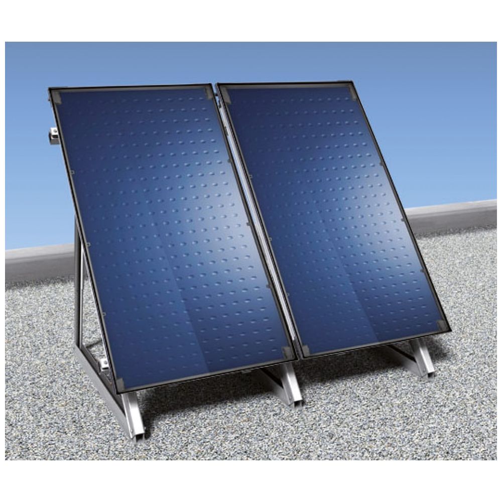 Kit solaire Bosch Jupa SO737, 8x capteur SO7000 TFV FT 226-2V, toiture plate, fixation par l'utilisateur