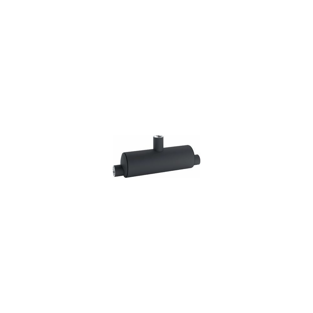 Pot d'aération Buderus, DN 150, horizontal, Rp 2 1/2", 2x 2 1/2" manchon plus 1/2", apprêté, 350 mm
