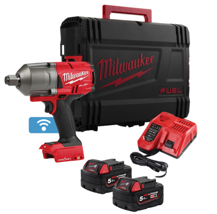 Visseuse-impact sans fil Milwaukee M18 ONE-KEY™ 3/4" (avec 2 batteries et chargeur)