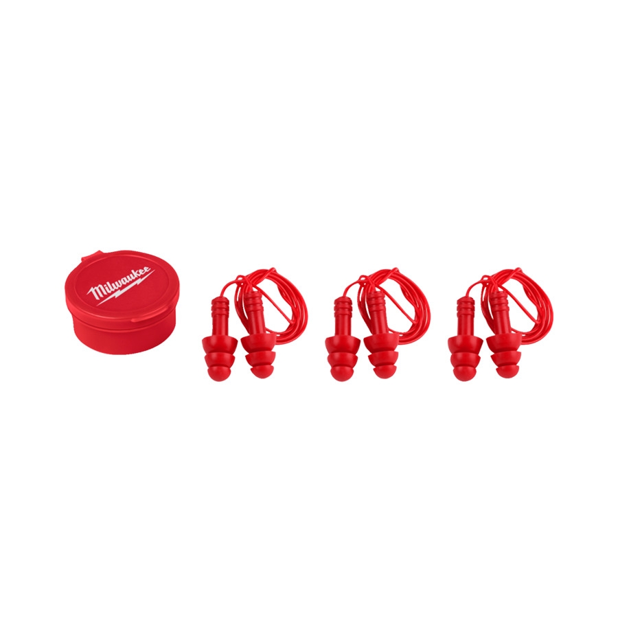 Milwaukee - Bouchons d'oreille avec cordon (3 paires)