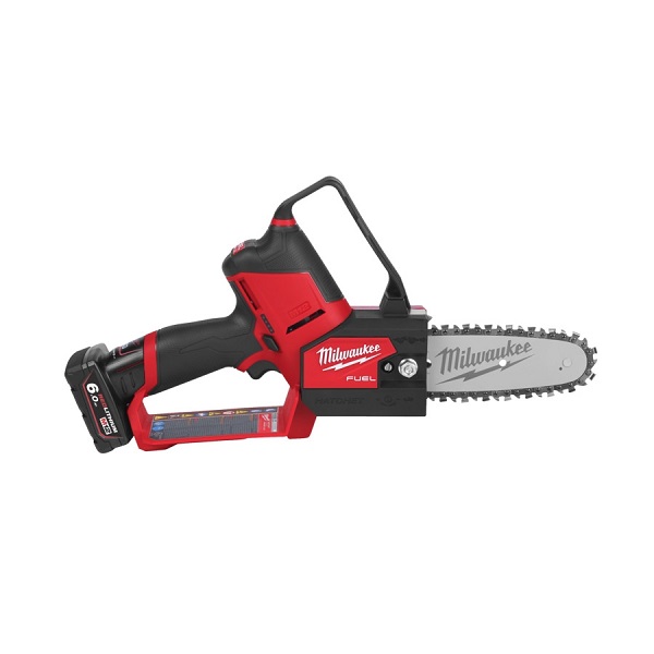 Scie à élaguer sur batterie Milwaukee M12 FHS-602X (2 batteries 6,0 Ah + chargeur) en coffret HD