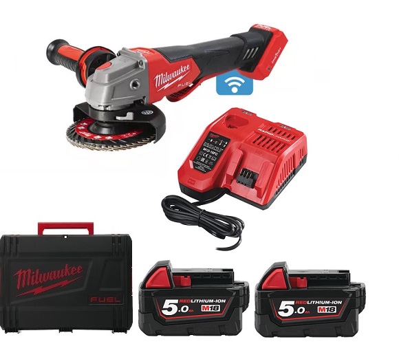 Milwaukee M18ONEFSAG125XPDB-502X Meuleuse d'angle sur batterie Ø 125 mm