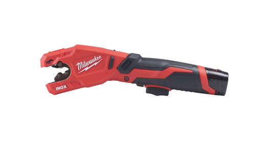 Tronçonneuse à tubes en acier inoxydable Milwaukee M12 PCSS-202C, 2 x 2,0 Ah avec chargeur