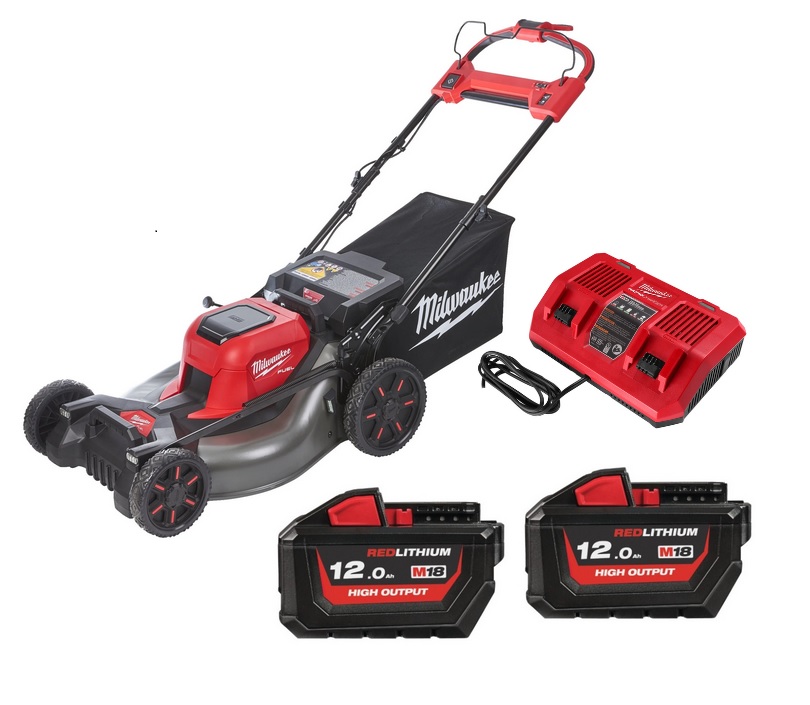 Tondeuse à gazon sur batterie Milwaukee M18F2LM53-122 (avec 2 batteries & chargeur double)