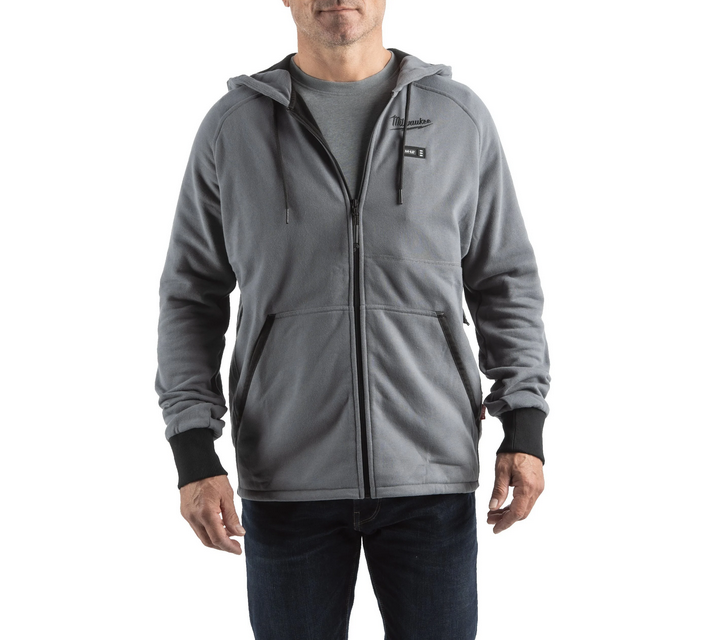 Milwaukee Sweat à capuche chauffant 12 V pour homme gris M12 HHGREY4-0 (M) sans batterie ni chargeur