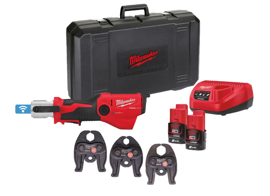 Outil de sertissage Milwaukee M12ONEHPT-202C - Set