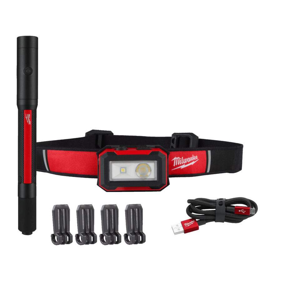 Set de lampes frontales Milwaukee HL450PL250