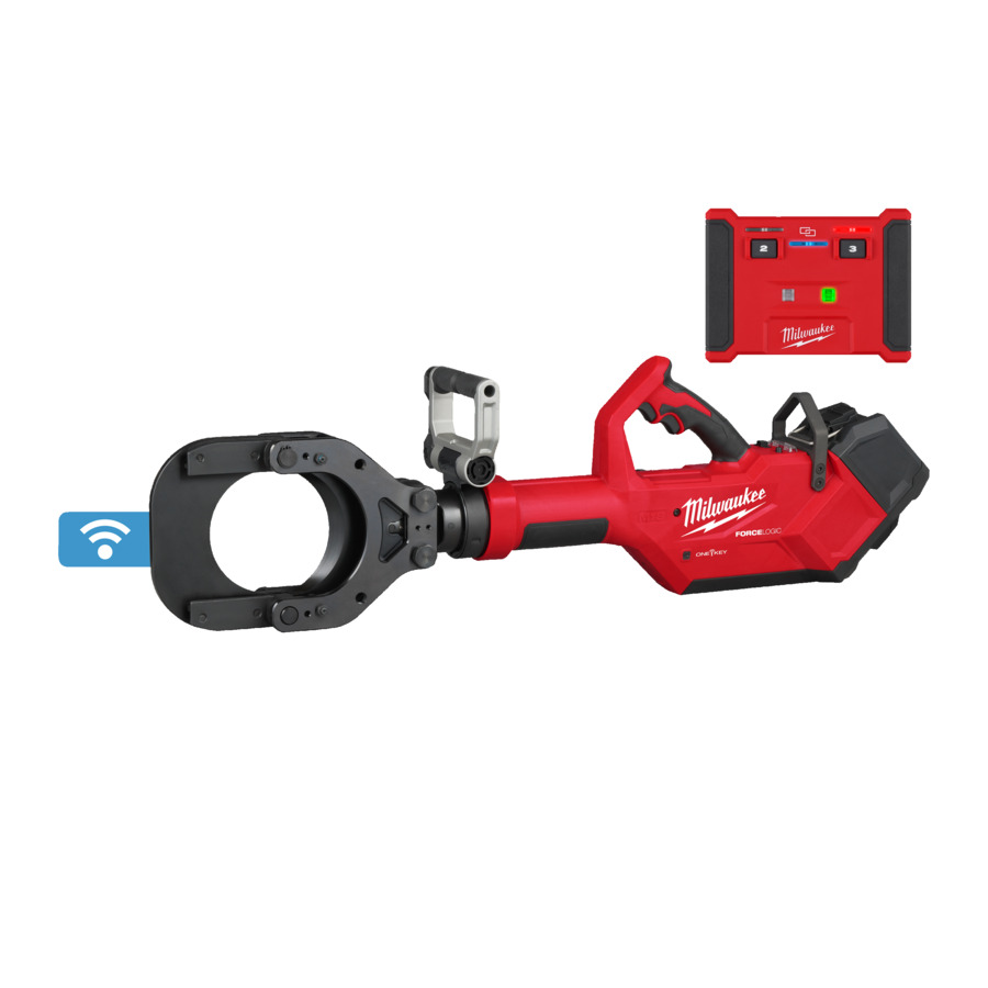 Coupe-câbles hydraulique sur batterie Milwaukee Force Logic 125 mm avec télécommande M18HSFC125