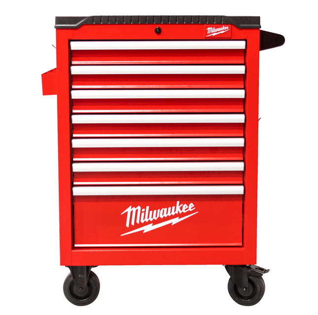 Chariot d'atelier TOOLGUARD de Milwaukee, 69 cm / 27" avec 7 tiroirs
