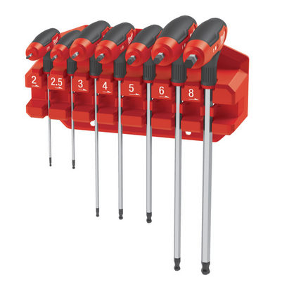 Set de clés en T Milwaukee Softgrip (hexagone interne)