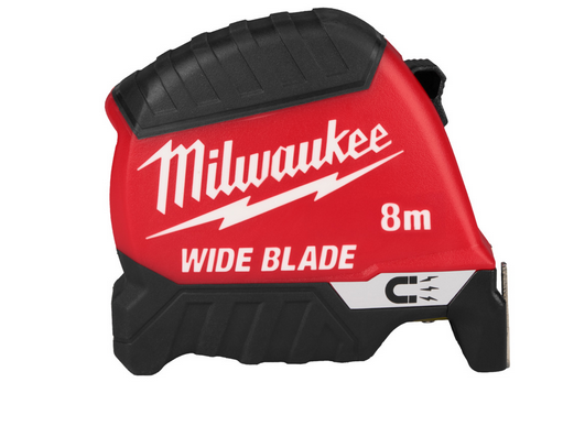 Milwaukee Mètre ruban Premium large 8 m, 35 mm, magnétique PREMIUM -Gen II