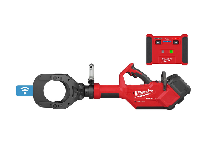 Trancheuse hydraulique sur batterie Milwaukee M18HSFC125R-802C (câbles jusqu'à 125 mm)