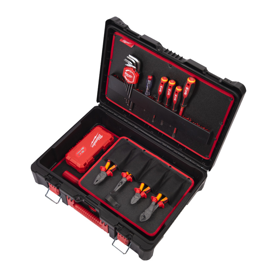 Set d'outils électriques pour électricien Milwaukee - 62 pièces en coffret PACKOUT