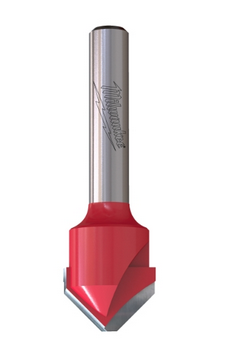 Fraise V-Nut Milwaukee pour aluminium, queue 8 mm, 18 x 60 mm