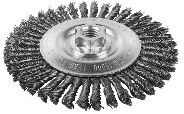 Brosse métallique ronde Milwaukee pour meuleuse d'angle, 125 x 6 x 0,5 mm, M14
