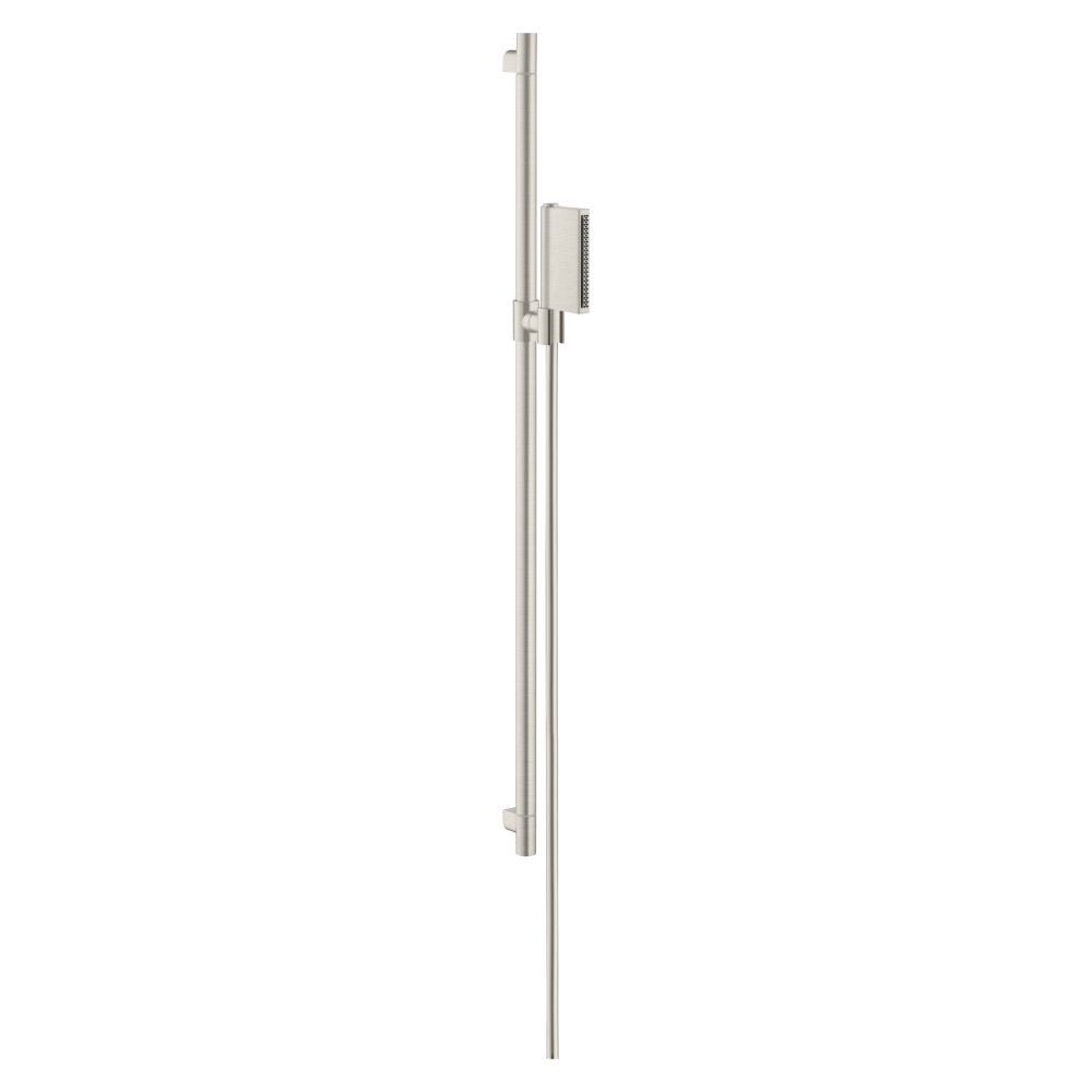 Hansgrohe AXOR One Set de douchette 90 cm, pommeau manuel, 11,5 l/min, 2 jets, Optic Edelstahl