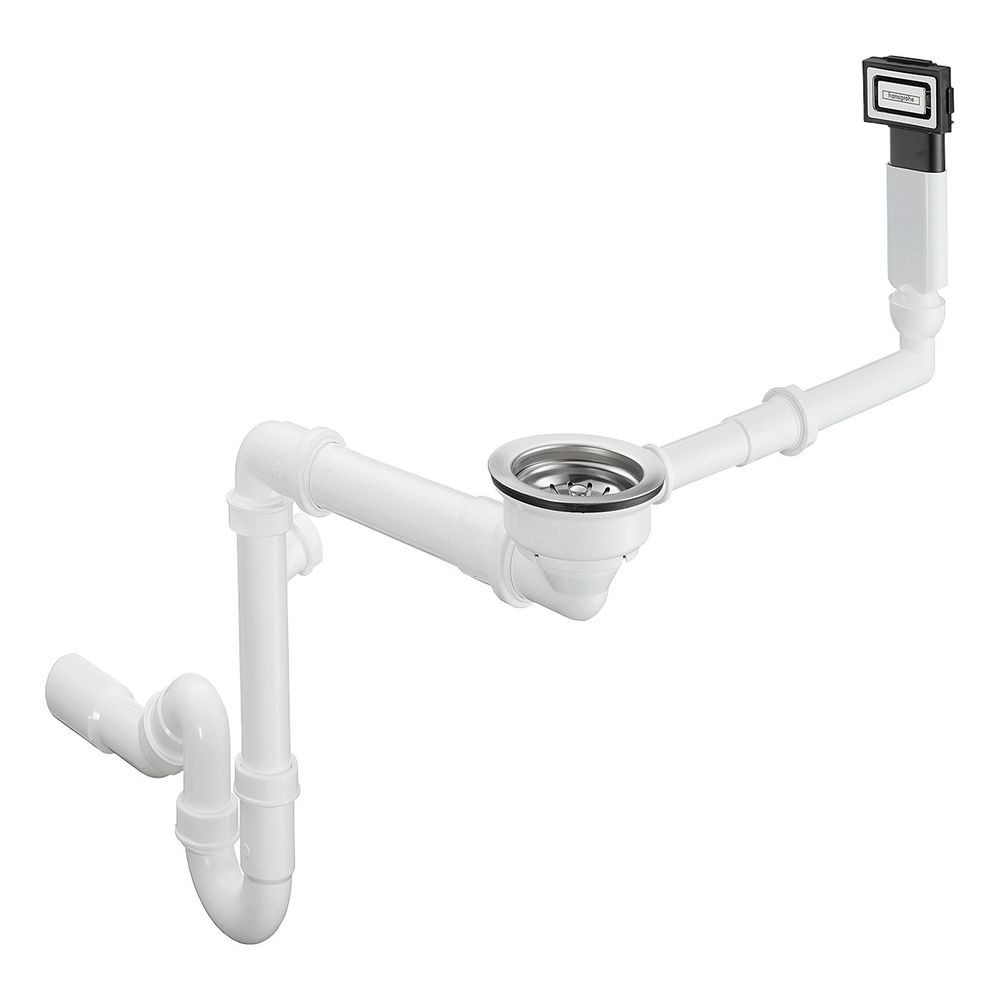 Hansgrohe Kit de vidage et trop-plein manuel D16-10 pour lavabo en granit, chromé