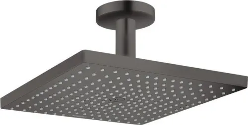 Hansgrohe Raindance E pommeau de douche plafond 300 mm, 17 l/min, 1 jet, chrome brossé noir