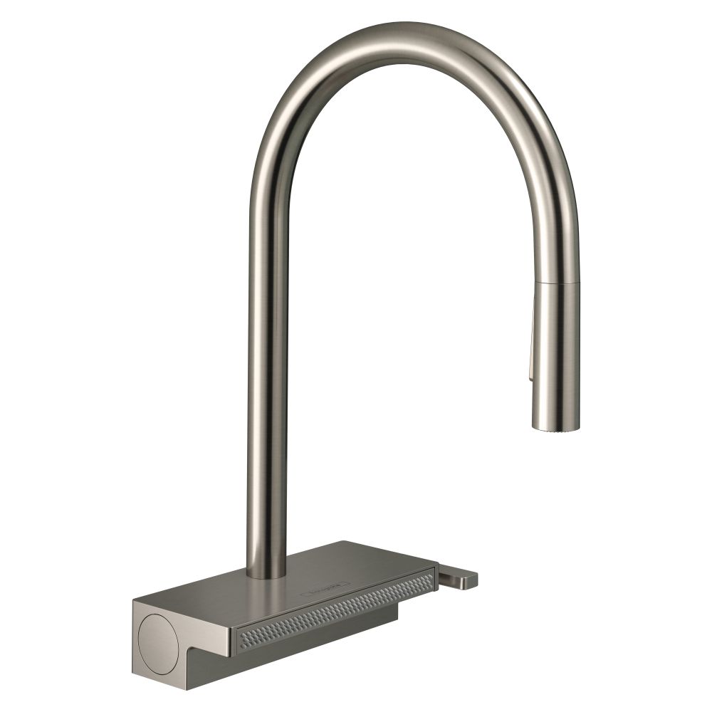 Hansgrohe Aquno Select M81 Mitigeur monocommande Aquno Select M81 170mm, 6l/min, bec orientable, 3 jets, sBox, finition inox