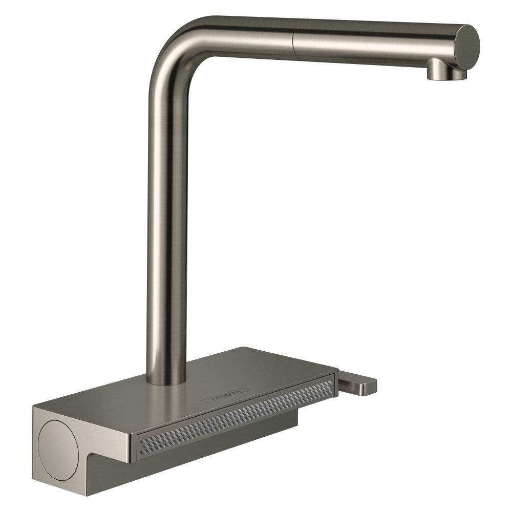 Hansgrohe Aquno Select M81 Mitigeur monocommande de cuisine 250 mm, 6 l/min, bec orientable, 2 jets, sBox, finition inox